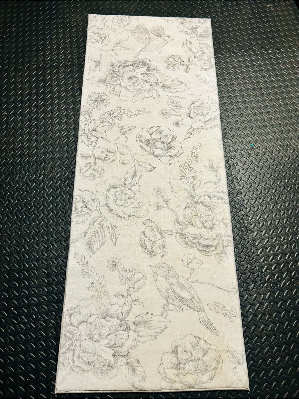 Large Floral & Bird Very Soft Touch floor rug